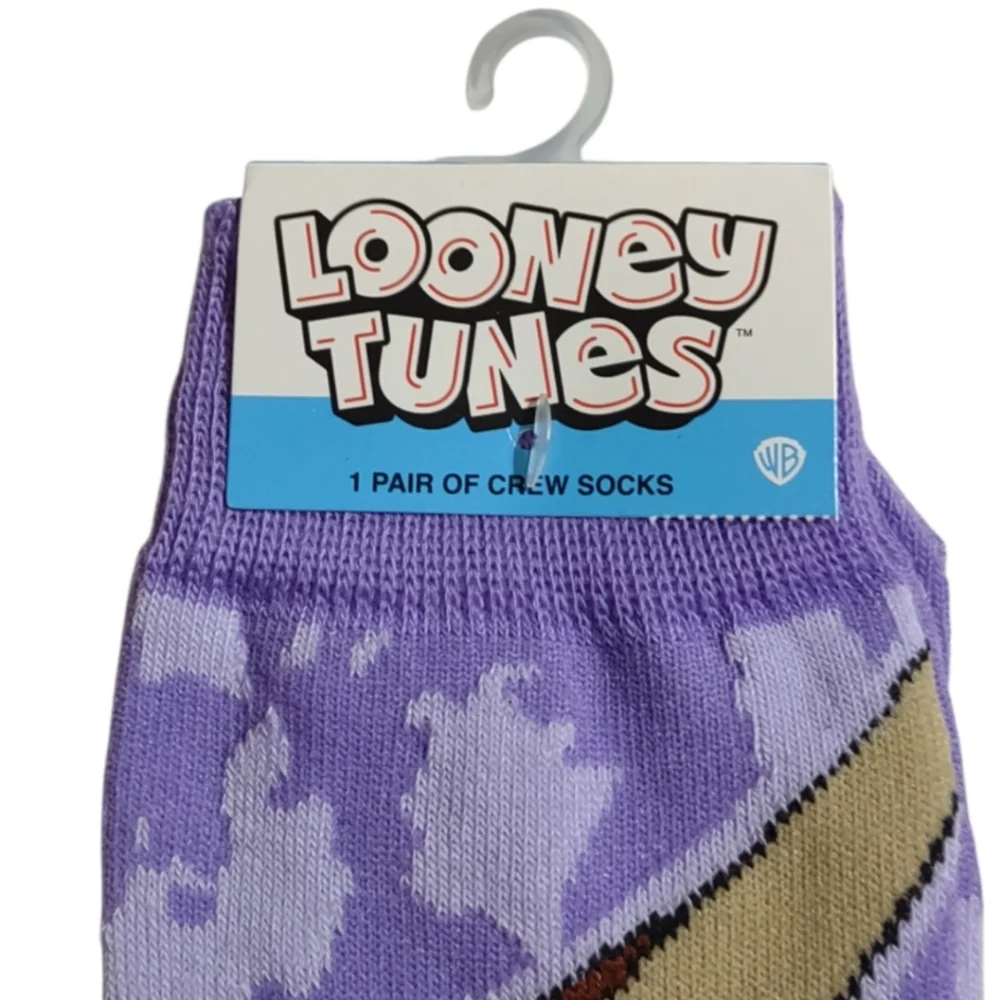 Looney Tunes Wile E. Coyote Crew Socks  Men's Unisex  Bundle And Save
